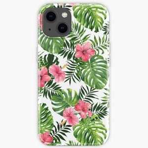 Tropical hibiscus iPhone Case